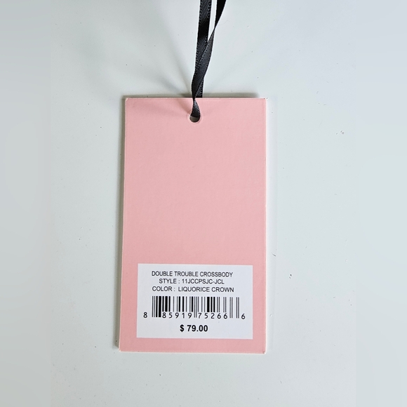 NWT Juicy Couture Crossbody Double Trouble Licorice Crown - Picture 9 of 9